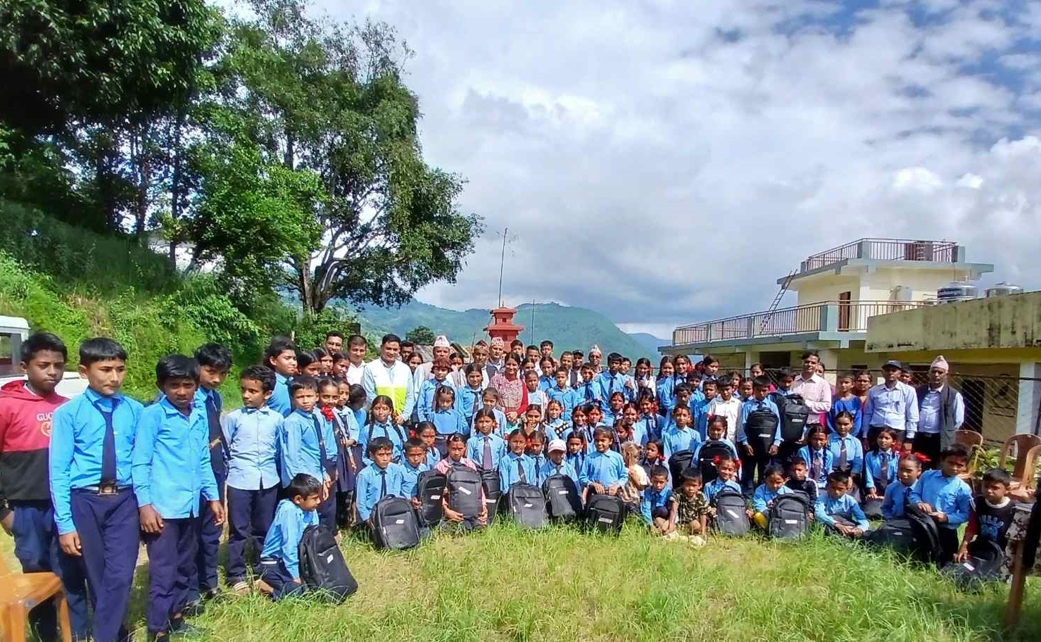 Educational material, uniform, Bag distributed in Kusma Municipality Ward No. 1 Pang
